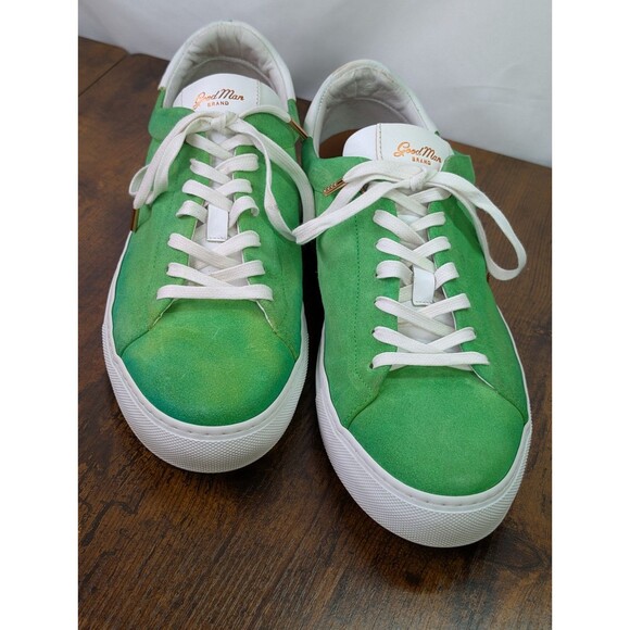 Good Man Brand Legend Low Top Sneakers Green Suede Mens Size US 11 Italy main image 11